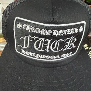 Chrome Hearts Hollywood Trucker Hat 'Black/Black Brand New
